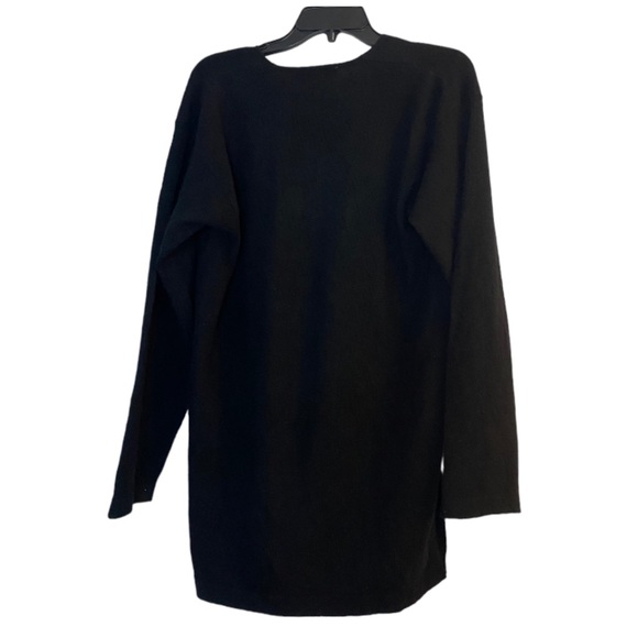 Outlander Studio Lambswool Blend Pullover Long Sweater Black Size Medium - Picture 3 of 5